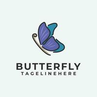 Butterfly logo icon design, beautiful butterfly icon image illustration design. vector