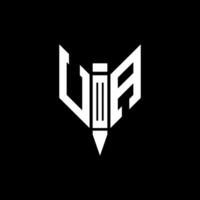 UA letter logo design. UA creative monogram initials letter logo concept. UA Unique modern flat abstract vector letter logo design.