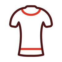 Football Jersey Thick Line Two Color Icons For Personal And Commercial Use. vector