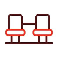 Seating Thick Line Two Color Icons For Personal And Commercial Use. vector