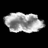 White cloud over black background photo