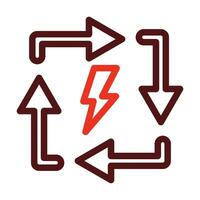 Renewable Energy Thick Line Two Color Icons For Personal And Commercial Use. vector