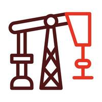 Fossil Fuel Thick Line Two Color Icons For Personal And Commercial Use. vector