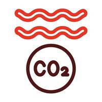 Ocean Acidity Thick Line Two Color Icons For Personal And Commercial Use. vector