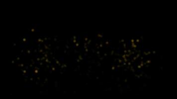 Beautiful loop falling down blurred gold bokeh particles video