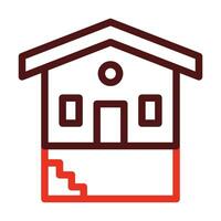 Basement Thick Line Two Color Icons For Personal And Commercial Use. vector