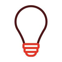 Light Bulb Thick Line Two Color Icons For Personal And Commercial Use. vector