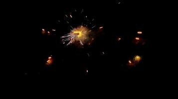 fireworks on a black background photo