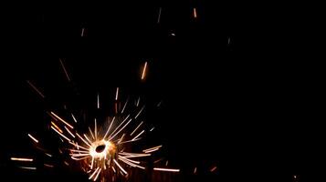 fireworks on a black background photo