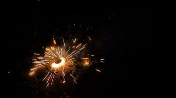 fireworks on a black background photo