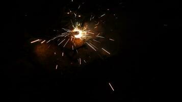 fireworks on a black background photo