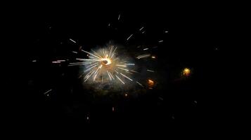 fireworks on a black background photo