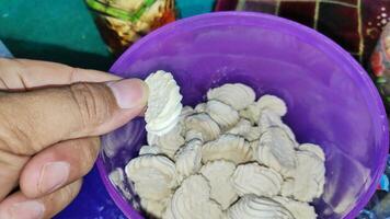 Indonesian homemade cheese sago cookies photo