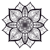 Black mandala tattoo and clip art png