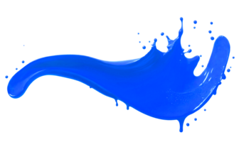 Blue paint splash isolated on transparent background. AI Generative png