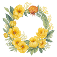 acuarela flor, ai generado png