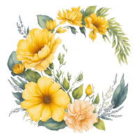 aquarelle fleur, ai généré png