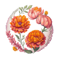 Watercolor Floral Design, Ai Generated png