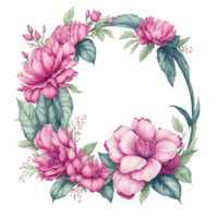 acuarela floral diseño, ai generado png