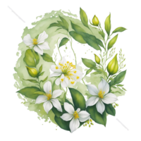 aguarela floral projeto, ai gerado png