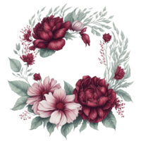 Watercolor Floral Design, Ai Generated png