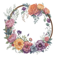 Watercolor Floral Design, Ai Generated png