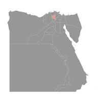 Gharbia Governorate map, administrative division of Egypt. Vector illustration.