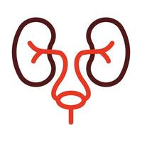 Urology Thick Line Two Color Icons For Personal And Commercial Use. vector