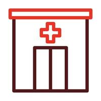 Emergency Room Thick Line Two Color Icons For Personal And Commercial Use. vector
