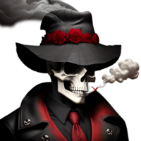 Cool skull on a transparent background By Ai Generator png