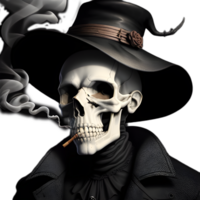 Cool skull on a transparent background By Ai Generator png