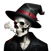 Cool skull on a transparent background By Ai Generator png