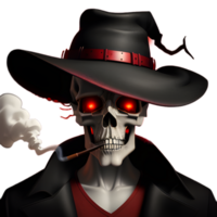 Cool skull on a transparent background By Ai Generator png