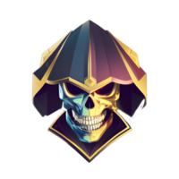 Oni Skull Hoodie Logo Transparent background illustration ai generative png