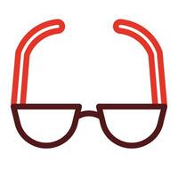 Reading Glasses Thick Line Two Color Icons For Personal And Commercial Use. vector