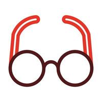 Vintage Glasses Thick Line Two Color Icons For Personal And Commercial Use. vector