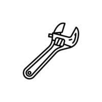 Adjustable Wrench icon in vector. Logotype vector