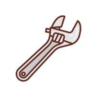 Adjustable Wrench icon in vector. Logotype vector