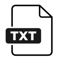 Text Document Icon on a Transparent Background png