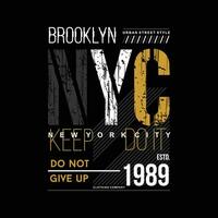 brooklyn text frame graphic design, typography vector illustration, modern style, for print t shirt