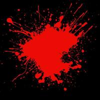 detailed red blood splatter on a black background vector