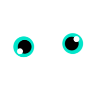 dibujos animados ojos expresión en un transparente antecedentes png