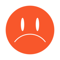 triste emoticon 50 geométrico brutalista forma conjunto llenar estilo png