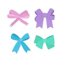 Set Of Ribbon Bow Illustration vector