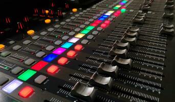 Professional music console background photo