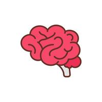 Brain icon in vector. Illustration vector