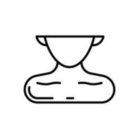 Neck icon in vector. Illustration vector