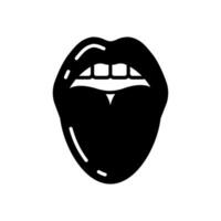 Tongue icon in vector. Illustration vector