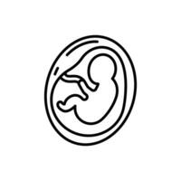 Fetus icon in vector. Illustration vector