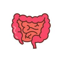 grande intestino icono en vector. ilustración vector